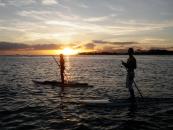 Jason & Kristi get up on the SUP's for the first time!